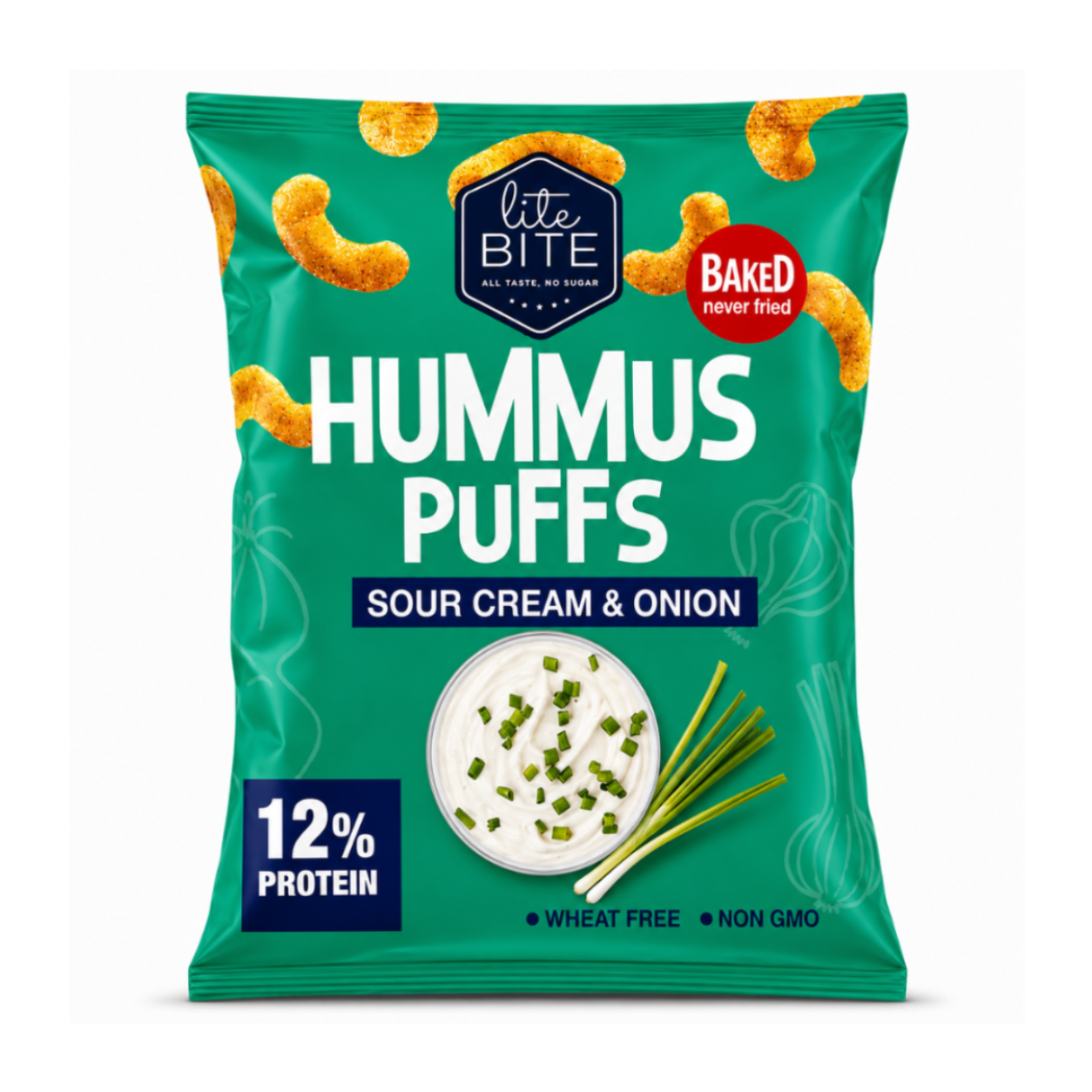 Lite bite puffs sour cream