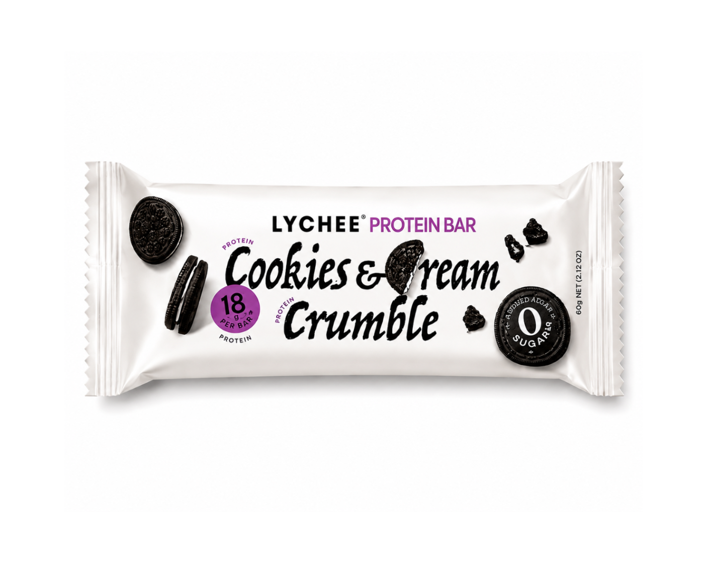 Lychee Cookies & Cream Crumble Protein Bar