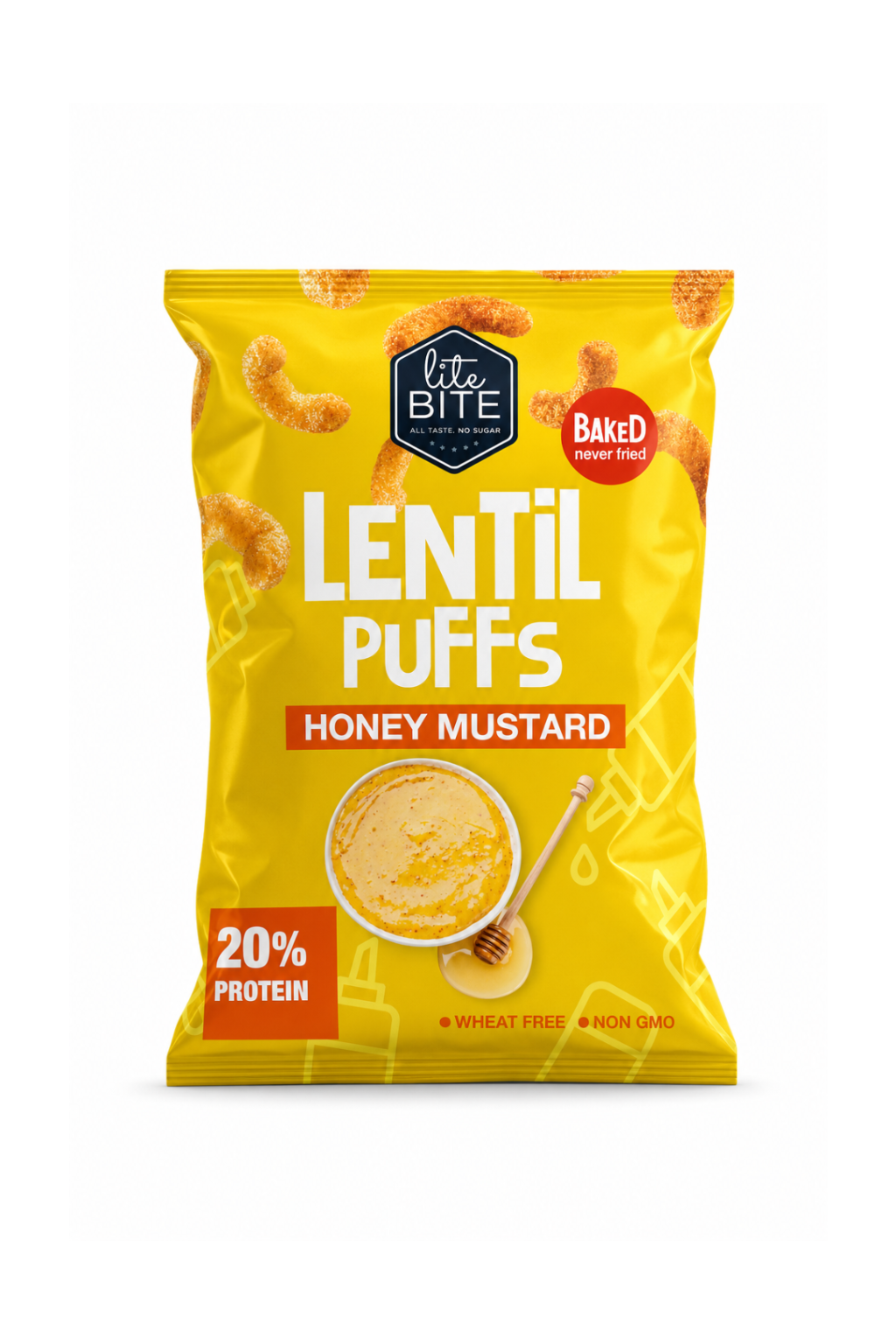 Lite Bite Lentil Puffs – Honey Mustard