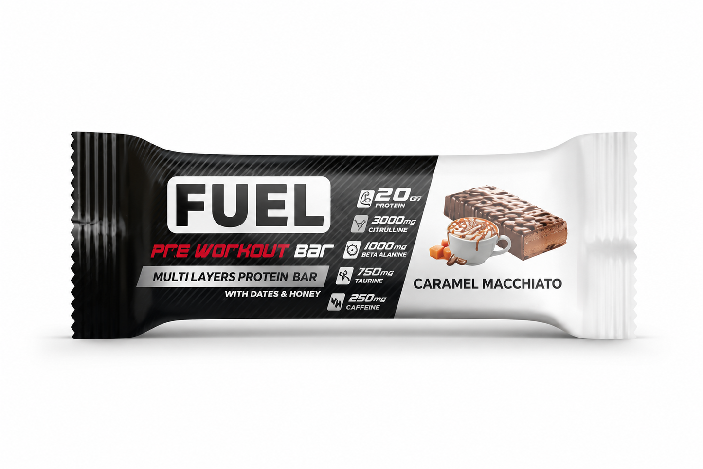 Fuel Pre Workout Protein Bar Caramel Macchiato