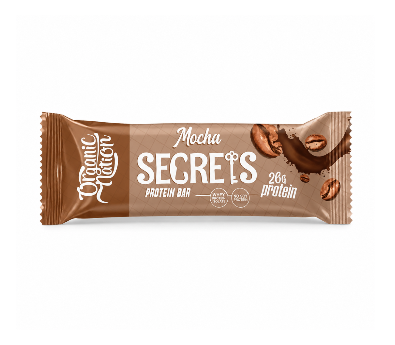 Organic Nation Secrets Mocha Protein Bar | 26g Protein