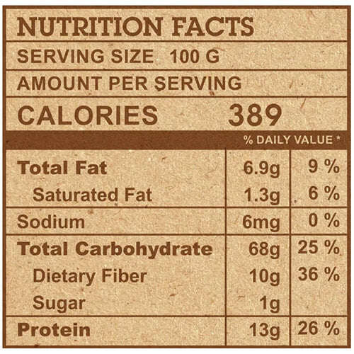 Mega Oats-600G nutrition facts