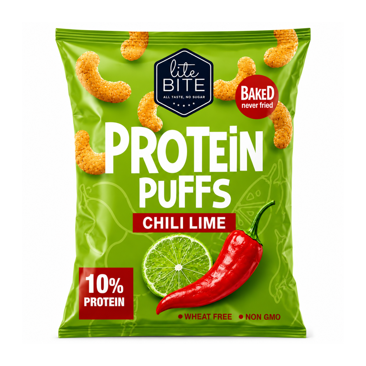 Lite Bite Protein Puffs – Chili Lime