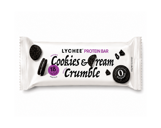 Lychee Cookies & Cream Crumble Protein Bar
