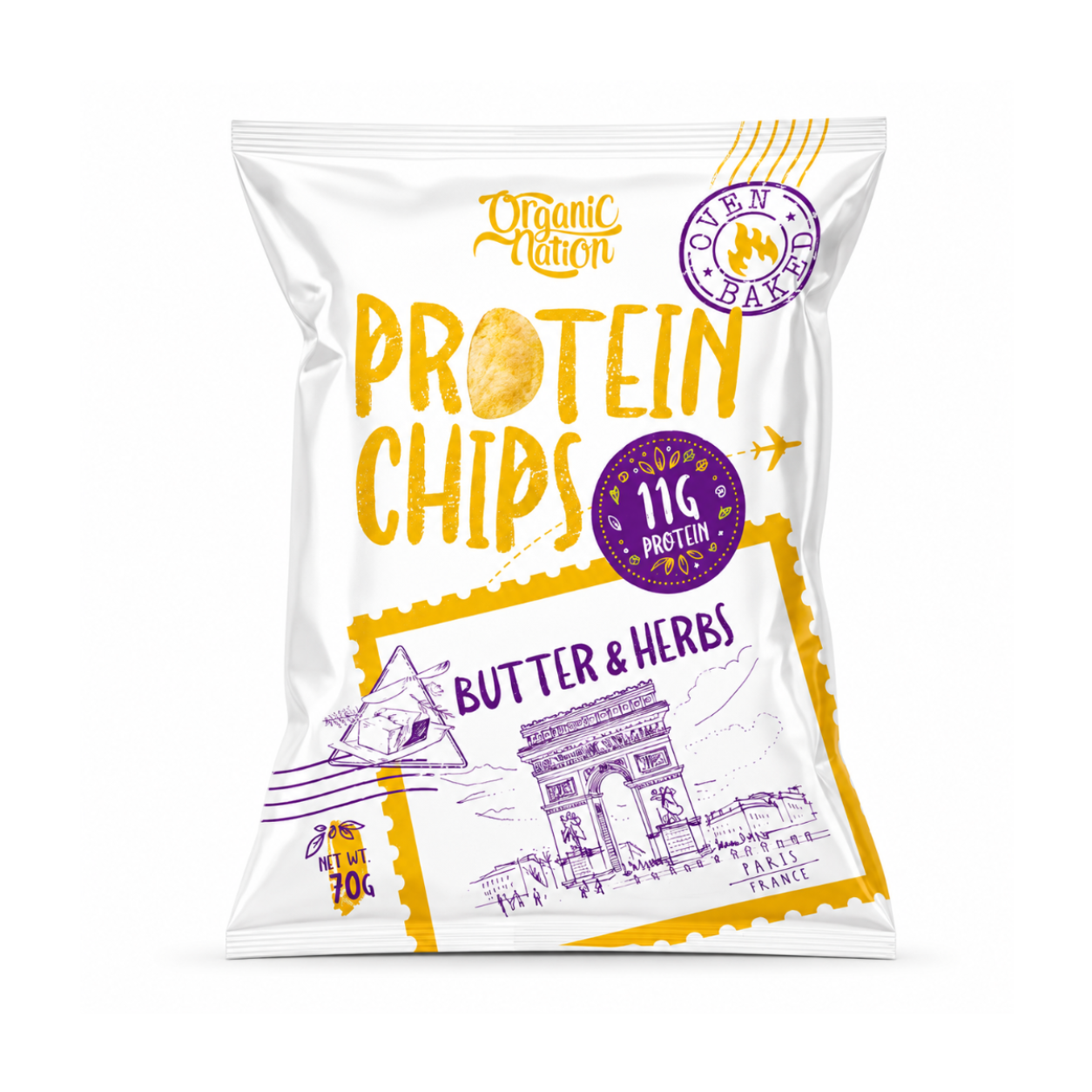 Organic Nation Protein Chips butter & herbs