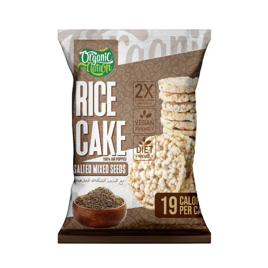 Organic Nation Rice Cake Salted Mixed Seeds